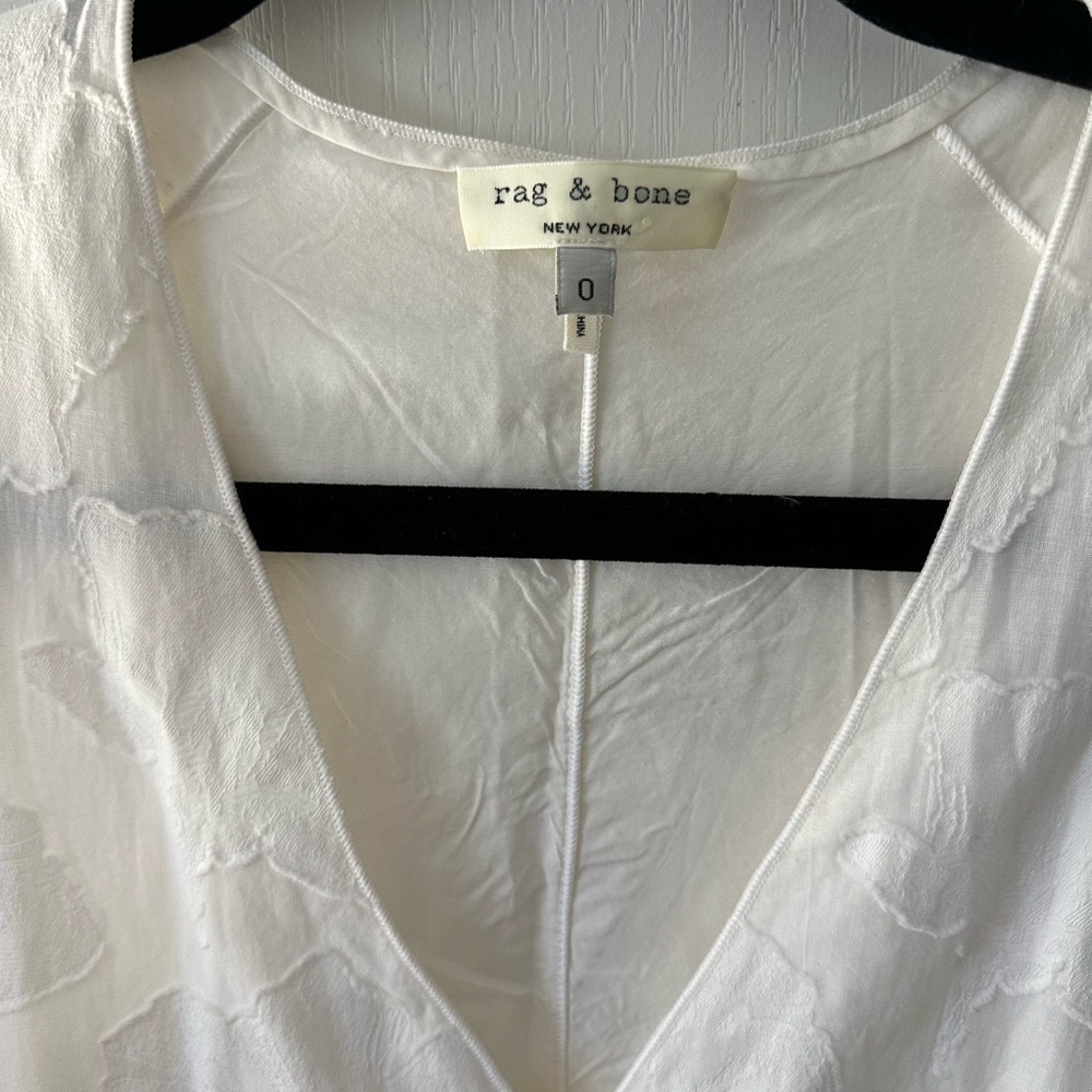 Rag & Bone White Detailed Dress - Size 0 - Picture 5 of 9